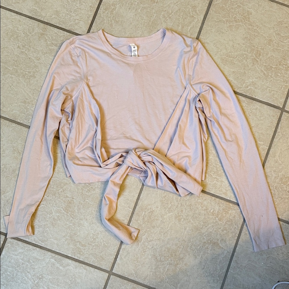 Lulu lemon LS front tie shirt.